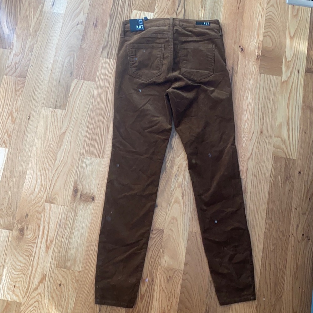 NWT Kut from the Kloth Diana Stretch Corduroy Skinny Pants in Cognac - Picture 5 of 8